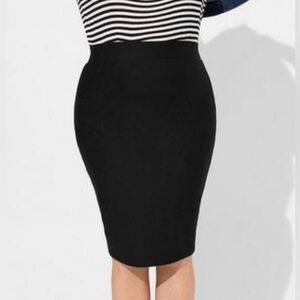 EUC Torrid Midi Studio Luxe Ponte Pencil Skirt in Black Size 3X